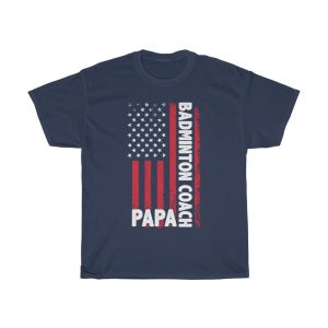 Badminton Coach Papa Gift Shirt