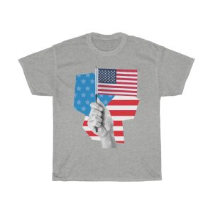 Hand Holding Usa Flag Tshirt