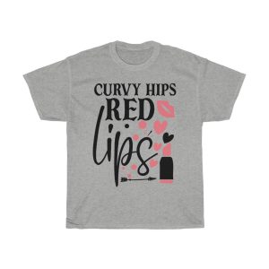 Curvy Hips Red Lips Tshirt