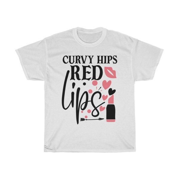 Curvy Hips Red Lips Tshirt