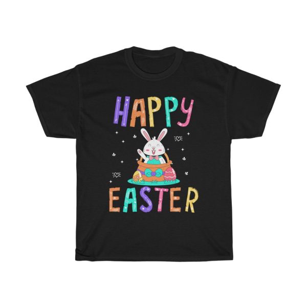 A Happy Easter Day Cute Bunny With Eggs Tshirt