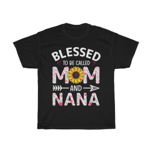 Blessed To Be Called Mom And Nana Tshirt Design 1