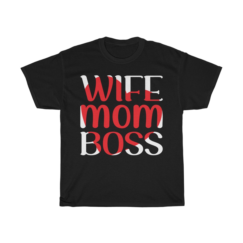 Wife Mom Boss Mothers Day Tshirt Design 2