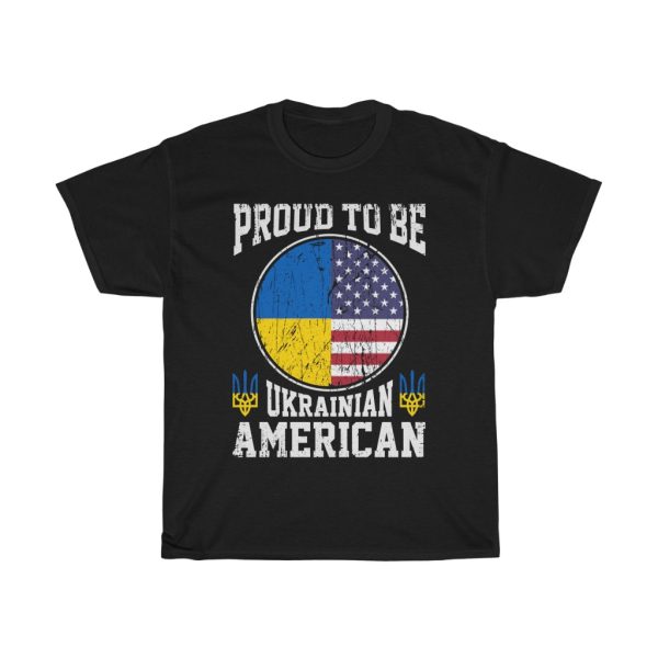 Proud To Be Ukrainian America I Stand With Ukraine T-shirt Design 2