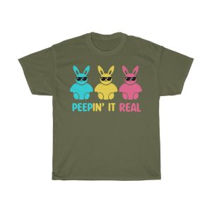 A Peepin It Real Easter Day Bunny Egg Hunt Tshirt