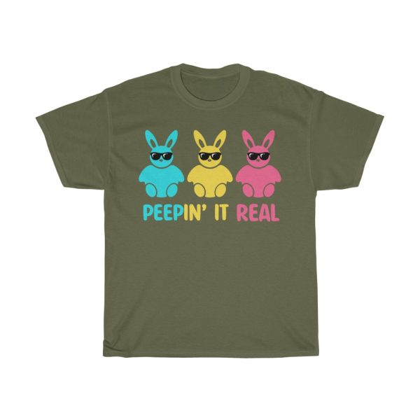 A Peepin It Real Easter Day Bunny Egg Hunt Tshirt