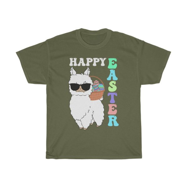 A Easter Holiday Cute Llama Easter Bunny Tshirt