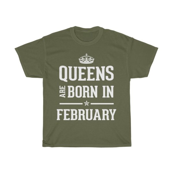 queens are born in february birthday gift t-shirt