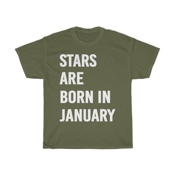 stars are born in january birthday gift t-shirt