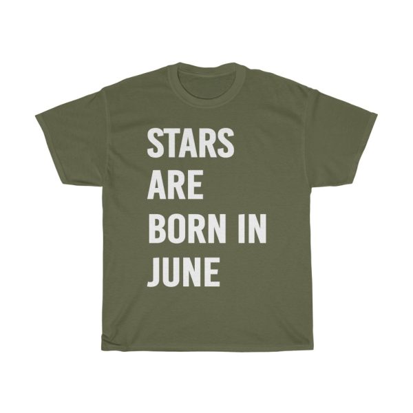 stars are born in june birthday gift t-shirt