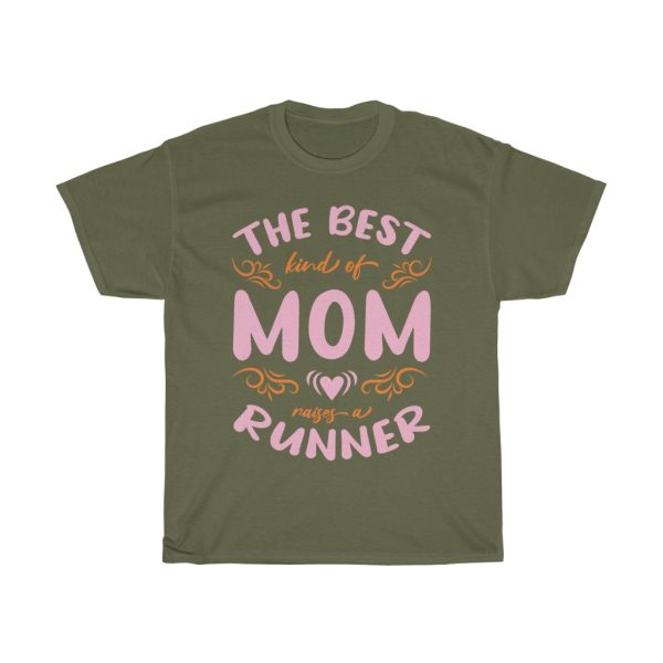 Mom Raises A Runner Typographic Tshirt