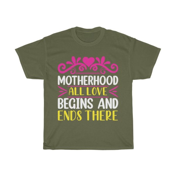 Motherhood All Love Begins And Ends There Tshirt Design 1