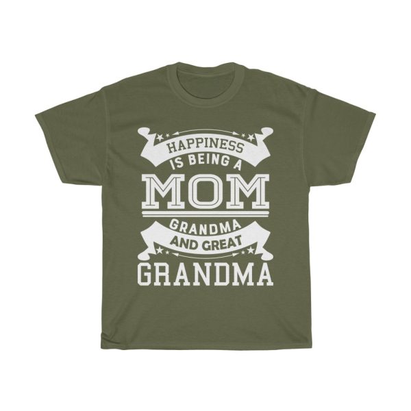 Happiness Is Being A Mom Grandma And Great Grandma Happy Mother’s Day  Tshirt Design 1