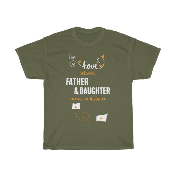 The Love Between Father & Daughter Connecticut Cool Gift T-shirt