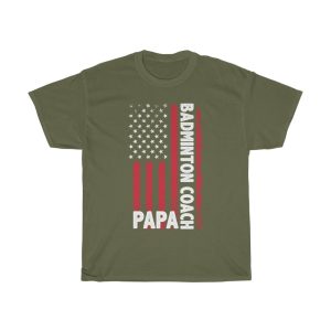 Badminton Coach Papa Gift Shirt