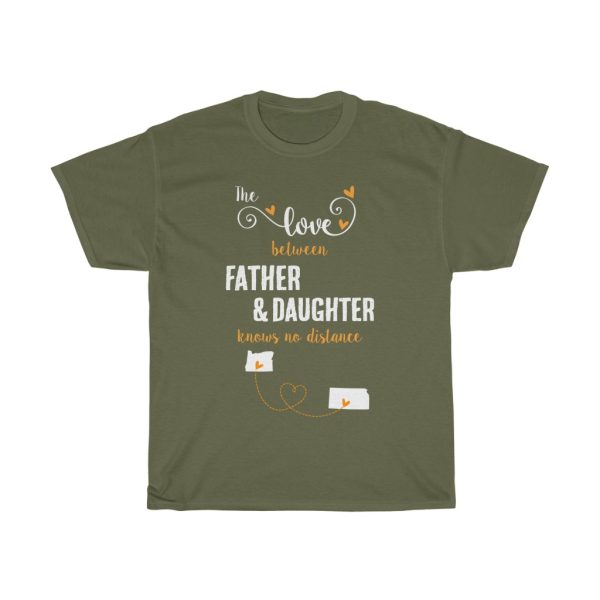 The Love Between Father & Daughter Kansas Cool Gift T-shirt