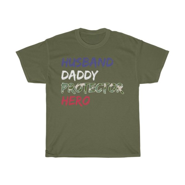 Husband Daddy Protector Hero V Gift Shirt