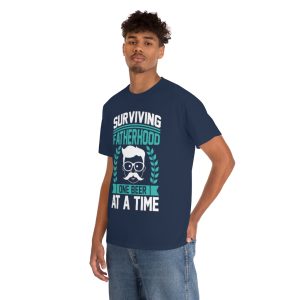 Surviving Fatherhood One Beer At A Time Shirt Design 2