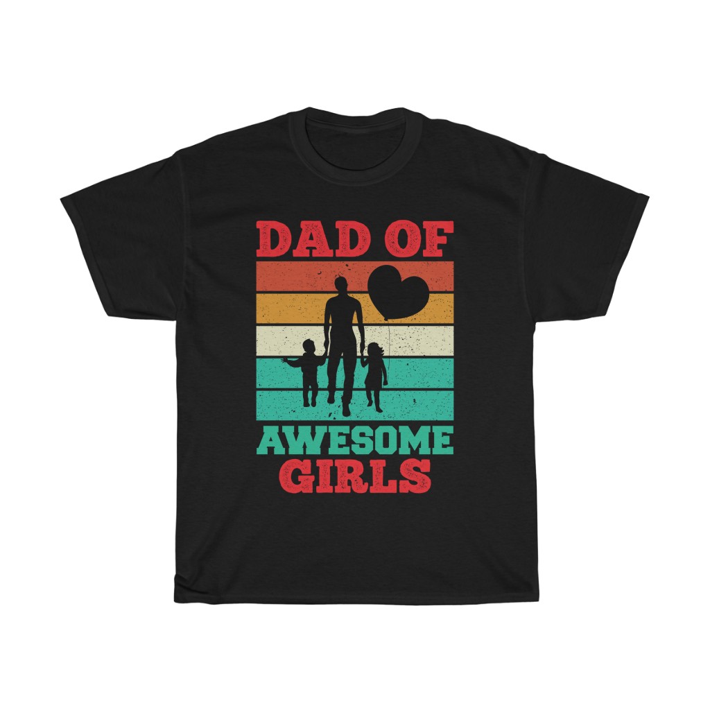 Dad Of Awesome Girls Shirt Design 4