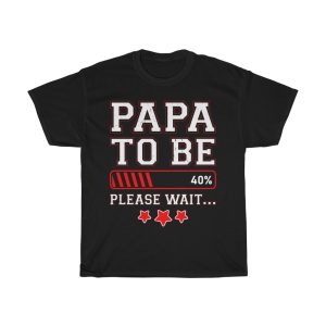 Papa To Be Loading Percent Please Wait Shirt Design 4