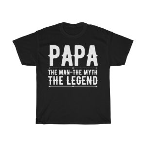 Papa The Man The Myth Shirt Design 1