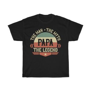 Papa The Man The Myth Shirt Design 2