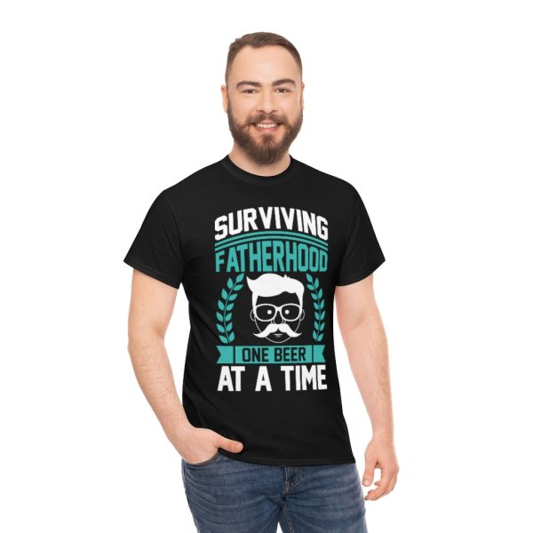 Surviving Fatherhood One Beer At A Time Shirt Design 2