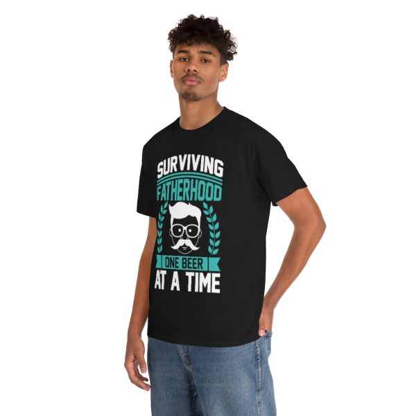 Surviving Fatherhood One Beer At A Time Shirt Design 2