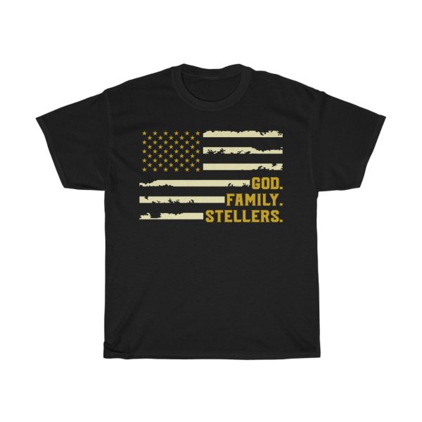 God Family Steelers Usa Flag Shirt