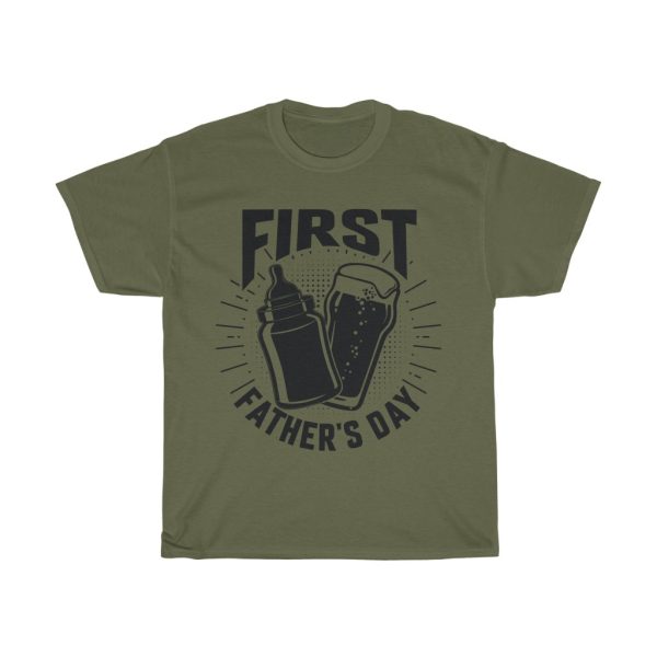 Mens Mens First Fathers Day Beer Baby Bottle Dad Shirt