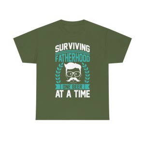 Surviving Fatherhood One Beer At A Time Shirt Design 2