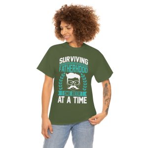 Surviving Fatherhood One Beer At A Time Shirt Design 2