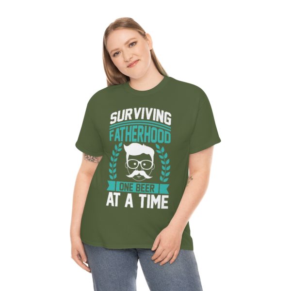 Surviving Fatherhood One Beer At A Time Shirt Design 2