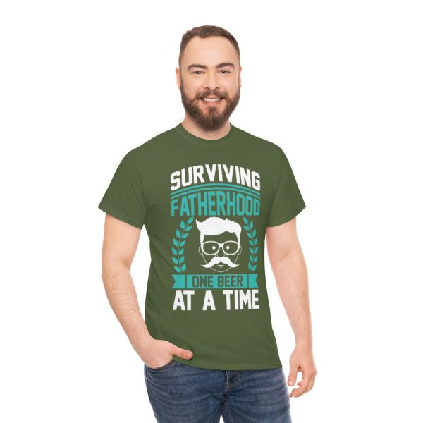 Surviving Fatherhood One Beer At A Time Shirt Design 2