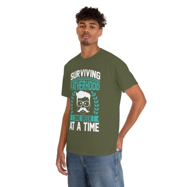 Surviving Fatherhood One Beer At A Time Shirt Design 2