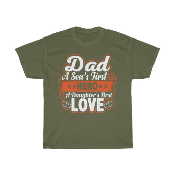 Dad A Son’s First Hero Orange Shirt