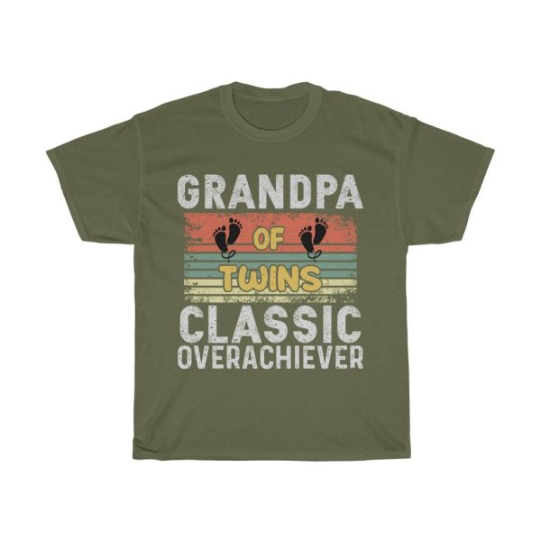 Grandpa Of Twins Classic Overachiever Shirt