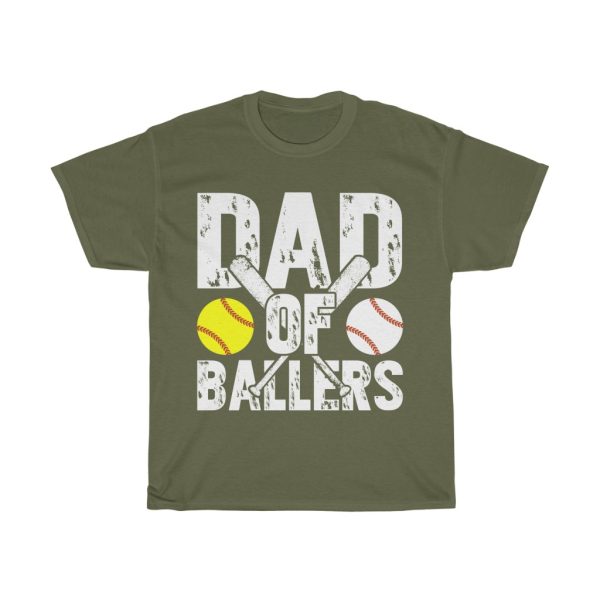 Dad Of Ballers Baseball Softball Father Day Shirt