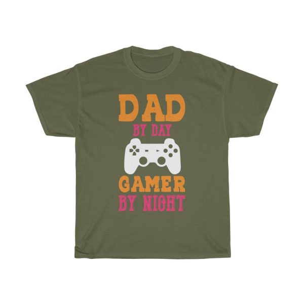 Dad By Day Gamer By Night Shirt Design 3